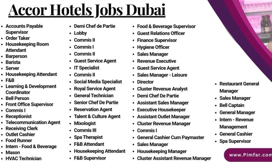 Accor Hotel Jobs Dubai