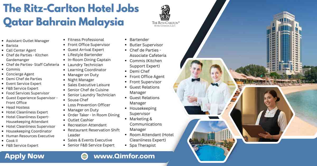 The Ritz-Carlton Hotel Jobs Qatar Bahrain Malaysia