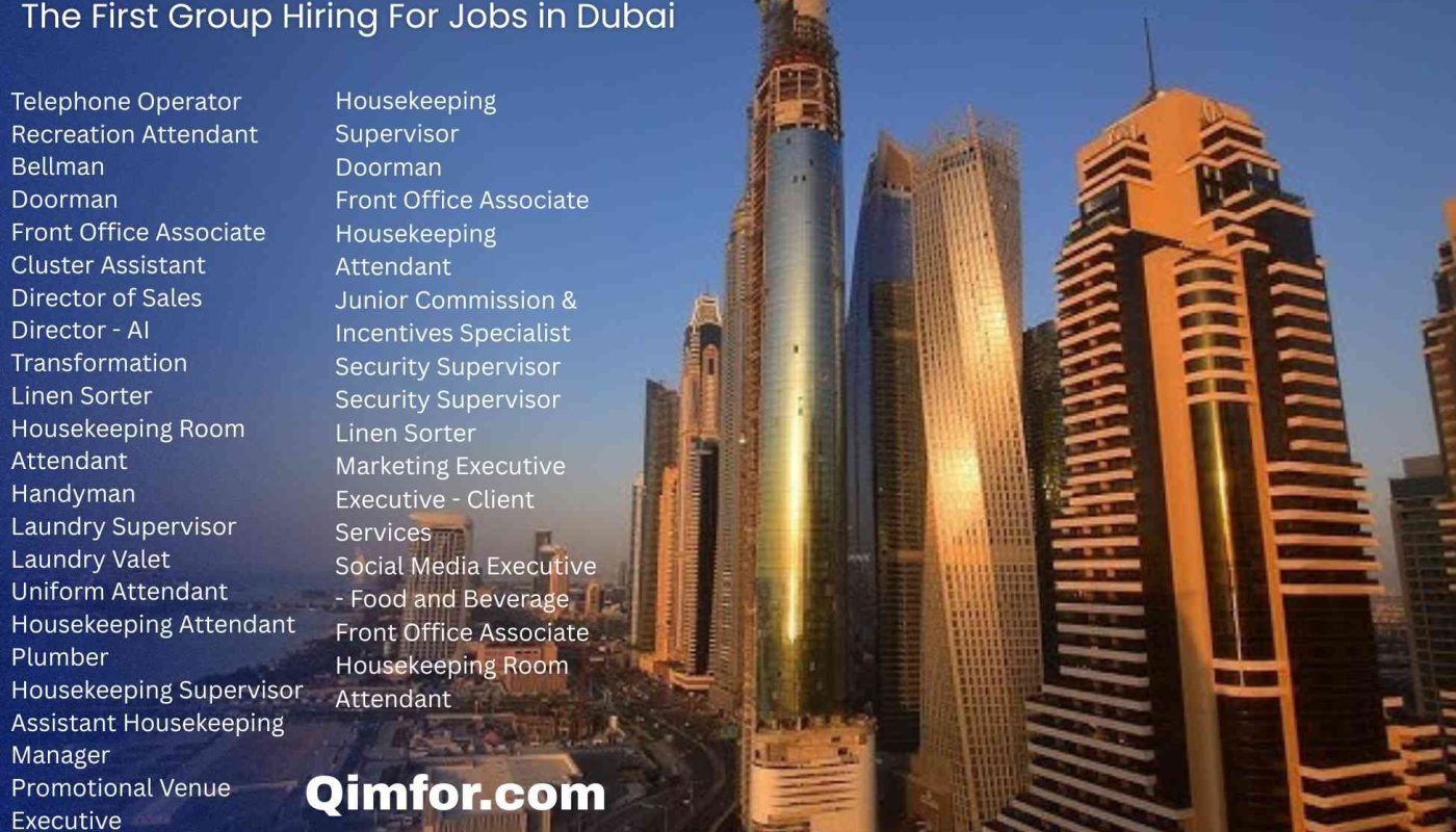 The First Group Hiring For Jobs in Dubai