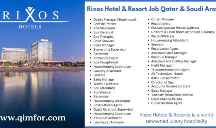 Rixos Hotel & Resort Job Qatar & Saudi Arabia