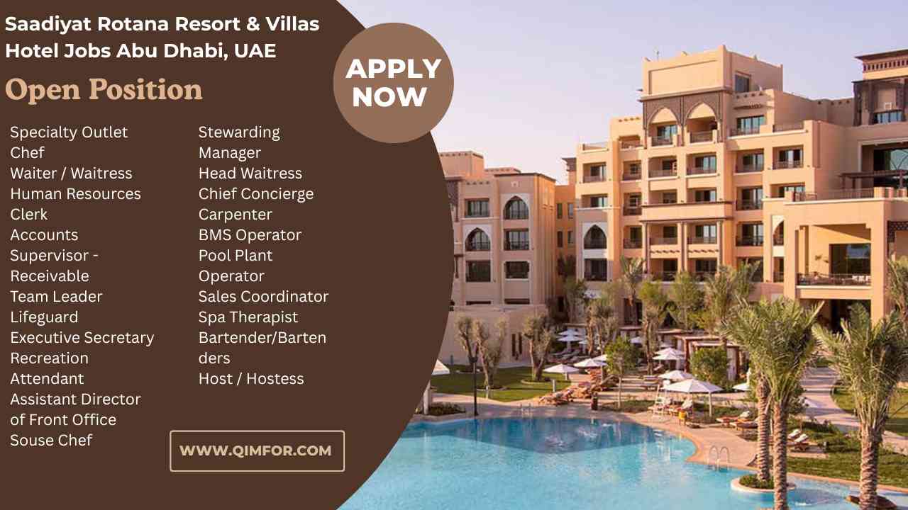 Saadiyat Rotana Resort & Villas Hotel Jobs Abu Dhabi, UAE