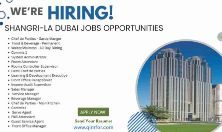 Shangri-La Dubai Jobs Opportunities