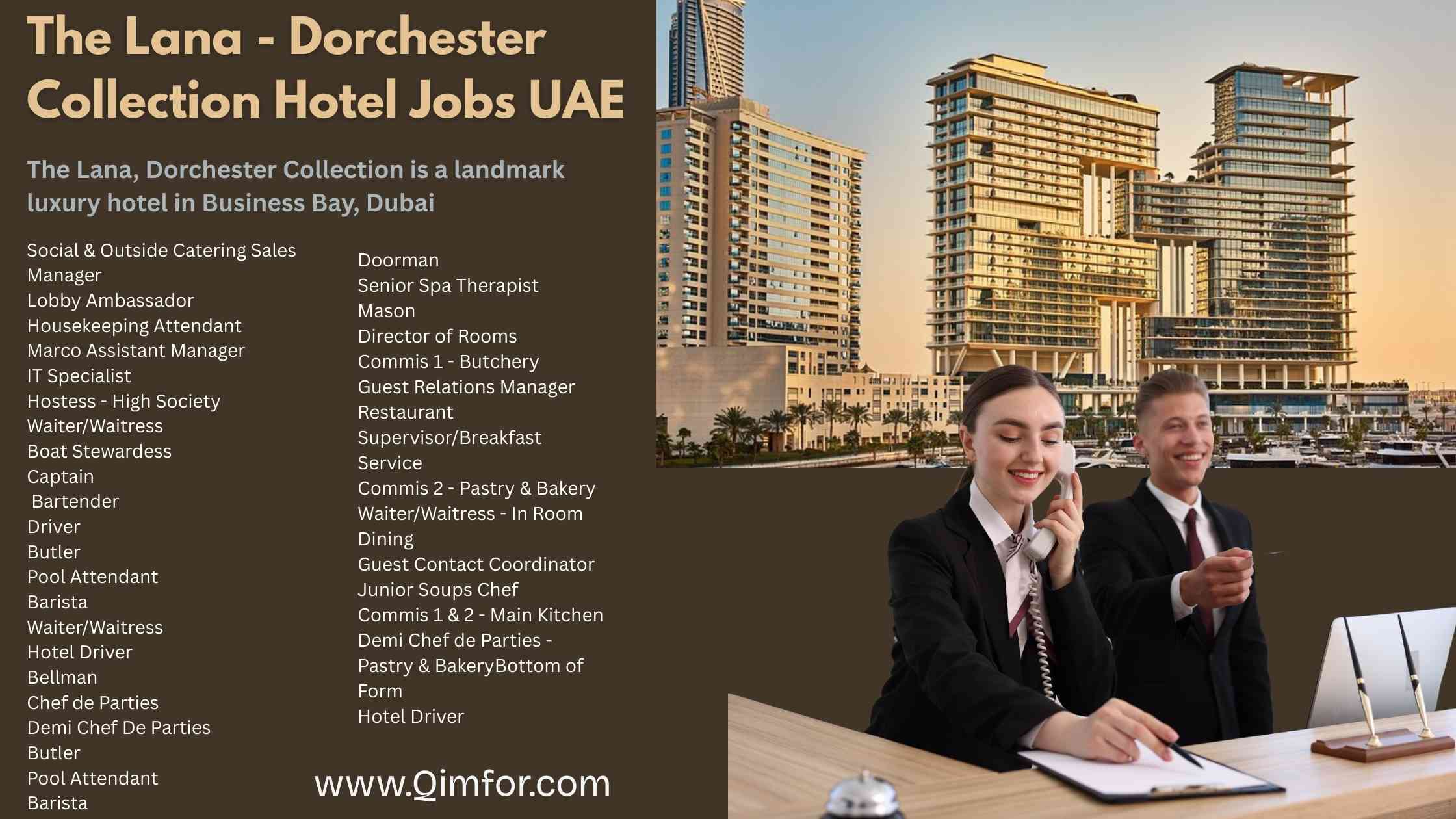 The Lana - Dorchester Collection Hotel Jobs UAE