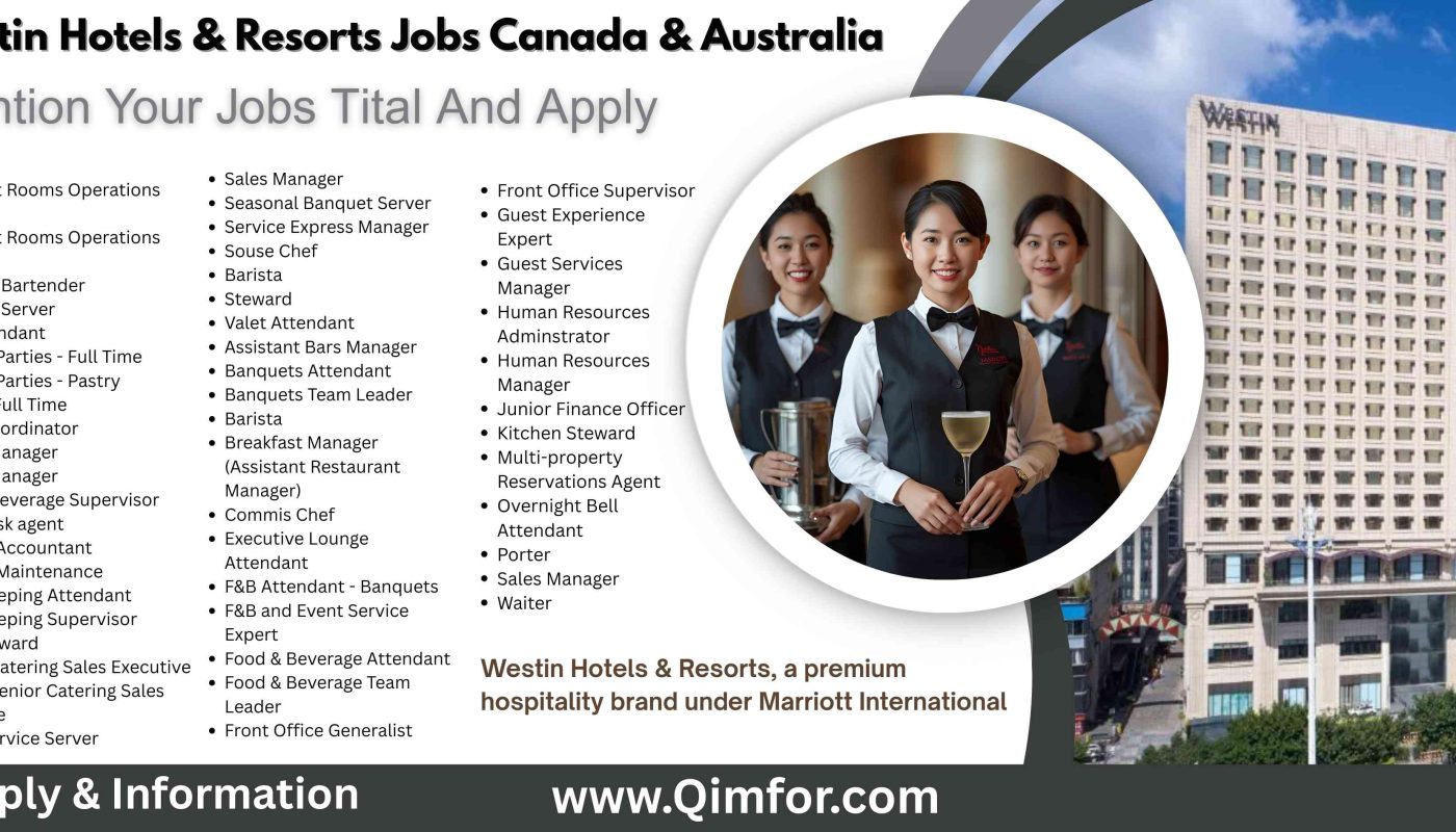 Westin Hotels & Resorts Jobs Canada & Australia