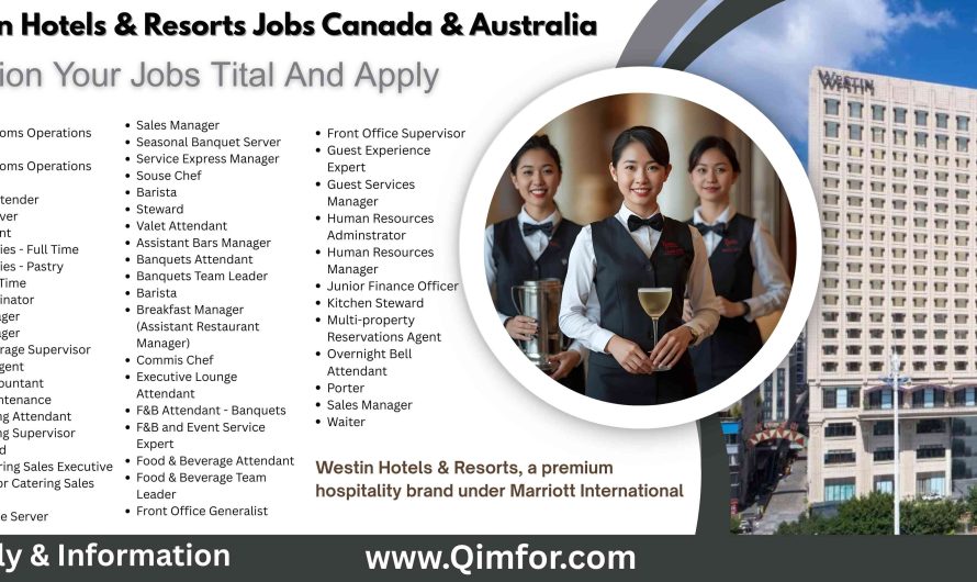 Westin Hotels & Resorts Jobs Canada & Australia
