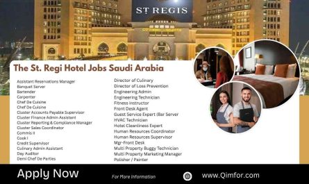 The St. Regi Hotel Jobs Saudi Arabia