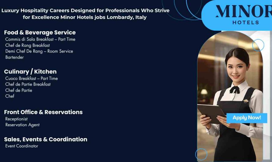  Luxury Hospitality Careers Designed for Professionals Who Strive for Excellence Minor Hotels jobs Lombardy, Italy