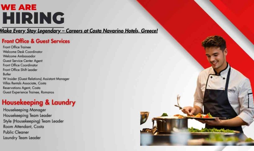 Make Every Stay Legendary – Careers at Costa Navarino Hotels, Greece!