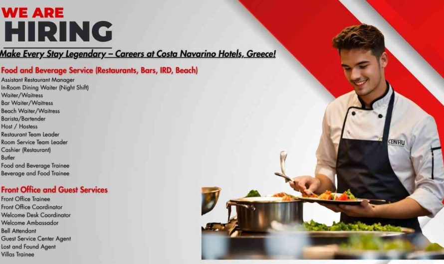 Make Every Stay Legendary – Careers at Costa Navarino Hotels, Greece!
