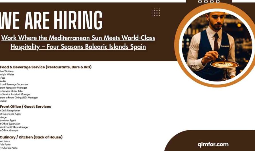 Work Where the Mediterranean Sun Meets World-Class Hospitality – Four Seasons Balearic Islands Spain