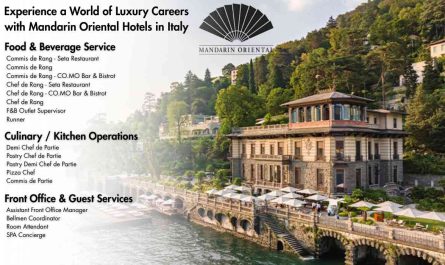 Experience a World of Luxury Careers with Mandarin Oriental Hotels in Italy