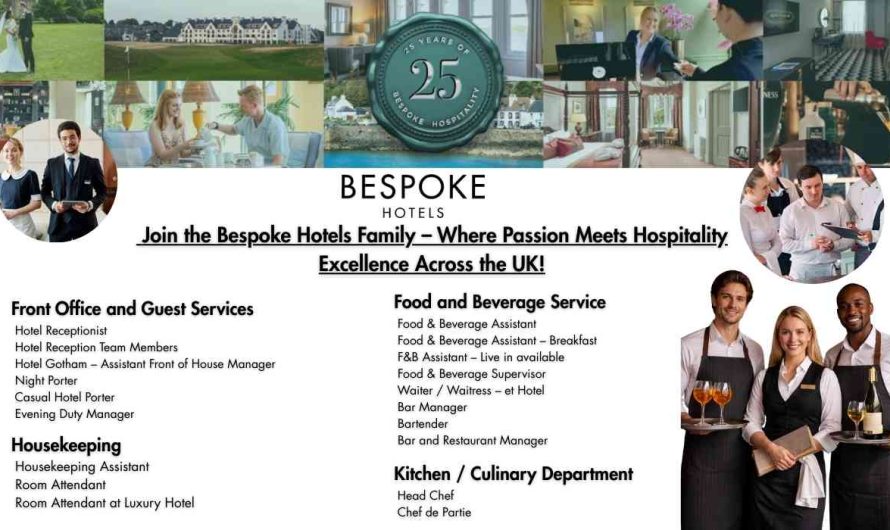 Join the Bespoke Hotels Family – Where Passion Meets Hospitality Excellence Across the UK!